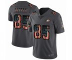 San Francisco 49ers #85 George Kittle Limited Black USA Flag 2019 Salute To Service Football Jersey