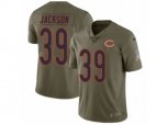 Chicago Bears #39 Eddie Jackson Limited Olive 2017 Salute to Service NFL Jersey