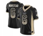 New Orleans Saints #6 Thomas Morstead Limited Black Rush Drift Fashion Football Jersey