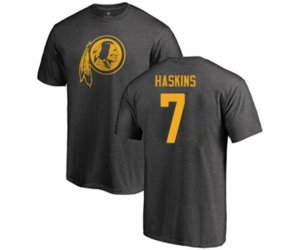 Washington Redskins #7 Dwayne Haskins Ash One Color T-Shirt