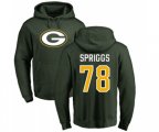 Green Bay Packers #78 Jason Spriggs Green Name & Number Logo Pullover Hoodie