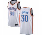 Oklahoma City Thunder #30 Deonte Burton Swingman White Basketball Jersey - Association Edition