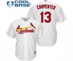 St. Louis Cardinals #13 Matt Carpenter Replica White Home Cool Base Baseball Jersey