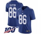 New York Giants #86 Darius Slayton Royal Blue Team Color Vapor Untouchable Limited Player 100th Season Football Jersey