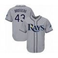 Tampa Bay Rays #43 Mike Brosseau Authentic Grey Road Cool Base Baseball Player Jersey