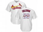 St. Louis Cardinals #29 Vince Coleman Authentic White Team Logo Fashion Cool Base MLB Jersey