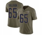 Los Angeles Rams #65 John Sullivan Limited Olive 2017 Salute to Service Football Jersey