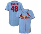 St. Louis Cardinals #48 Harrison Bader Light Blue Alternate Flex Base Authentic Collection Baseball Jersey