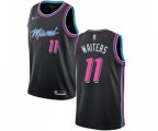 Miami Heat #11 Dion Waiters Authentic Black Basketball Jersey - City Edition