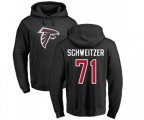 Atlanta Falcons #71 Wes Schweitzer Black Name & Number Logo Pullover Hoodie