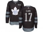 Toronto Maple Leafs #17 Wendel Clark Authentic Black 1917-2017 100th Anniversary NHL Jersey