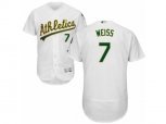 Oakland Athletics #7 Walt Weiss White Flexbase Authentic Collection MLB Jersey