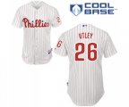 Philadelphia Phillies #26 Chase Utley Replica White Red Strip Home Cool Base Baseball Jersey