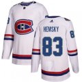 Montreal Canadiens #83 Ales Hemsky Authentic White 2017 100 Classic NHL Jersey