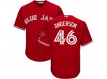 Toronto Blue Jays #46 Brett Anderson Replica Scarlet Alternate Cool Base MLB Jersey
