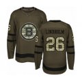Boston Bruins #26 Par Lindholm Authentic Green Salute to Service Hockey Jersey