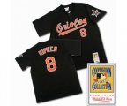 Baltimore Orioles #8 Cal Ripken Authentic Black Throwback Baseball Jersey