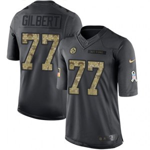 Pittsburgh Steelers #77 Marcus Gilbert Limited Black 2016 Salute to Service NFL Jersey