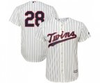 Minnesota Twins #28 Bert Blyleven Replica Cream Alternate Cool Base Baseball Jersey