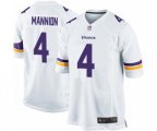 Minnesota Vikings #4 Sean Mannion Game White Football Jersey