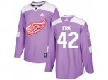 Detroit Red Wings #42 Martin Frk Purple Authentic Fights Cancer Stitched NHL Jersey