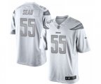 Los Angeles Chargers #55 Junior Seau Limited White Platinum Football Jersey