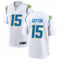 Los Angeles Chargers #15 Jalen Guyton Nike White Vapor Limited Jersey