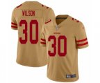 San Francisco 49ers #30 Jeff Wilson Limited Gold Inverted Legend Football Jersey