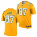 Los Angeles Chargers #87 Jared Cook Nike 2021 Gold Inverted Legend Jersey