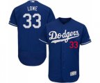 Los Angeles Dodgers #33 Mark Lowe Royal Blue Alternate Flex Base Authentic Collection MLB Jersey