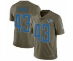 Detroit Lions #43 Will Harris Limited Olive 2017 Salute to Service Football Jersey