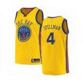 Golden State Warriors #4 Omari Spellman Swingman Gold Basketball Jersey - City Edition