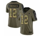 Dallas Cowboys #12 Roger Staubach 2021 Olive Camo Salute To Service Limited Stitched Football Jersey
