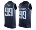 Tennessee Titans #99 Jurrell Casey Limited Navy Blue Player Name & Number Tank Top Football Jersey