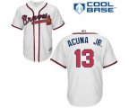 Atlanta Braves #13 Ronald Acuna Jr. Replica White Home Cool Base Baseball Jersey