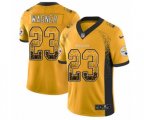Pittsburgh Steelers #23 Mike Wagner Limited Gold Rush Drift Fashion NFL Jersey