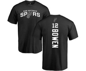 San Antonio Spurs #12 Bruce Bowen Black Backer T-Shirt