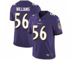Baltimore Ravens #56 Tim Williams Purple Team Color Vapor Untouchable Limited Player Football Jersey