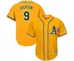 Oakland Athletics #9 Reggie Jackson Replica Gold Alternate 2 Cool Base Baseball Jersey