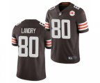 Cleveland Browns #80 Jarvis Landry 2021 Brown 75th Anniversary Patch Vapor Untouchable Limited Stitched Football Jersey