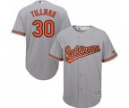 Baltimore Orioles #30 Chris Tillman Replica Grey Road Cool Base Baseball Jersey