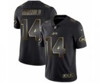 New York Jets #14 Sam Darnold Black Golden Edition 2019 Vapor Untouchable Limited Jersey