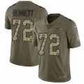 Seattle Seahawks #72 Michael Bennett Limited Olive Camo 2017 Salute to Service NFL Jersey