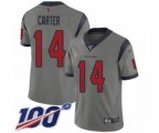 Houston Texans #14 DeAndre Carter Limited Gray Inverted Legend 100th Season Football Jersey