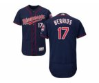 MLB Men Minnesota Twins #17 Jose Berrios Navy Blue Flexbase Authentic Collection Stitched Baseball Jersey