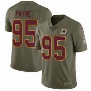 Washington Redskins #95 Da\'Ron Payne Limited Olive 2017 Salute to Service NFL Jersey