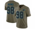 Carolina Panthers #98 Marquis Haynes Limited Olive 2017 Salute to Service Football Jersey