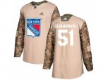 Adidas New York Rangers #51 David Desharnais Camo Authentic 2017 Veterans Day Stitched NHL Jersey