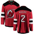 New Jersey Devils #2 John Moore Fanatics Branded Red Home Breakaway NHL Jersey