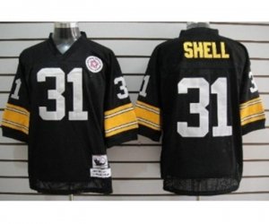 Pittsburgh Steelers #31 Donnie Shell Black Throwback Jersey